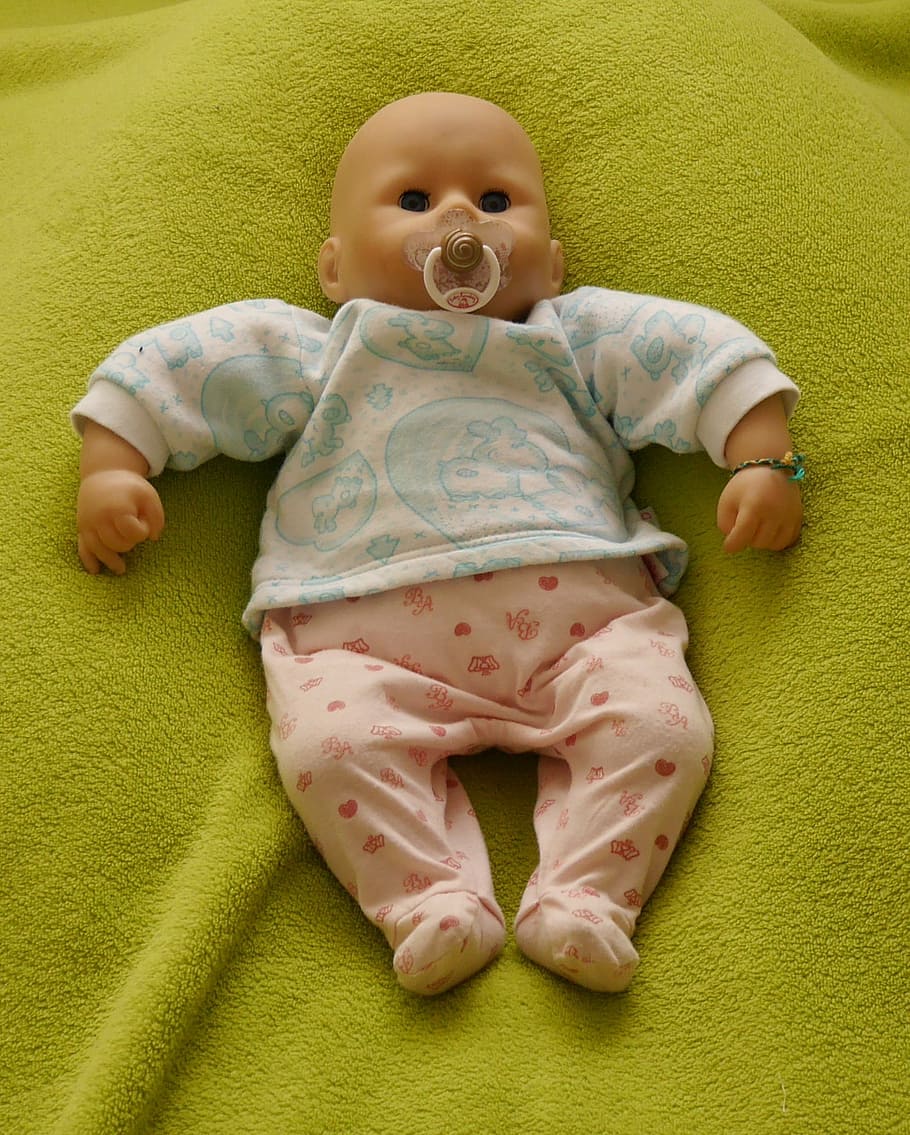 boneka, boneka bayi, zapf, annabell bayi, bayi, hanya bayi, panjang penuh, kepolosan, masa kanak-kanak, imut
