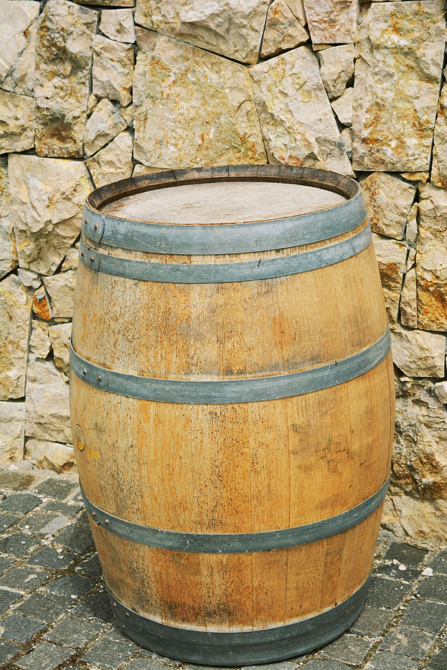 Stone, Barrel, Wood, Iron, Wine, iron, wine, wine cellar, dragas, alcohol, keg