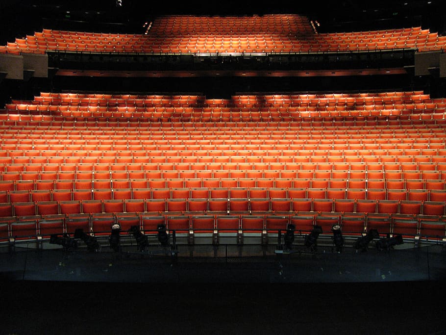 theater, theatre, sydney opera house, empty, australia, audience, seats, movie, play, group of people