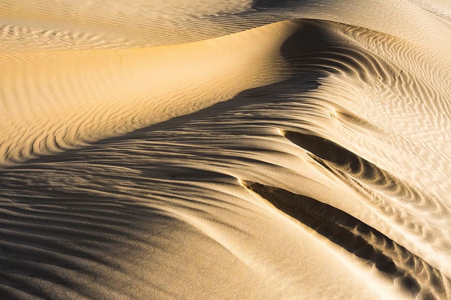 desert, landscape, highland, sand, backgrounds, pattern, full frame, textured, abstract, curve
