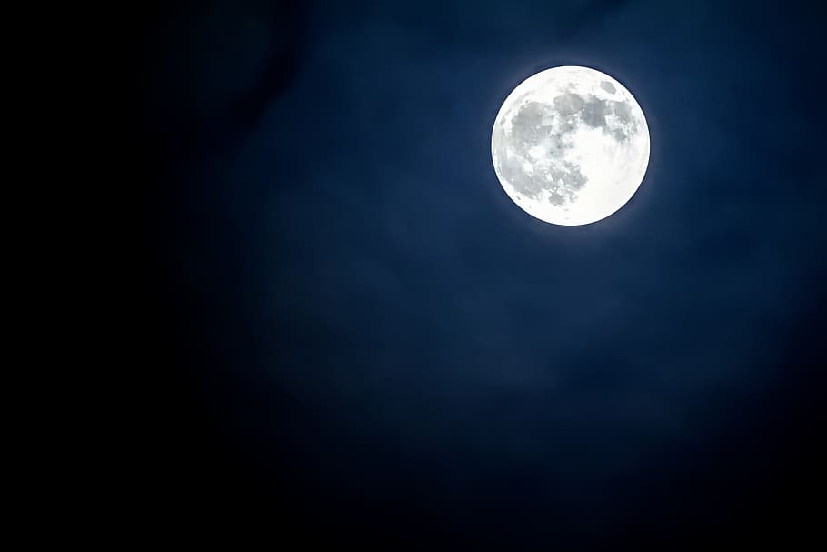 white moon, moon, sky, luna, lunar, astronomy, full moon, planet, space, night