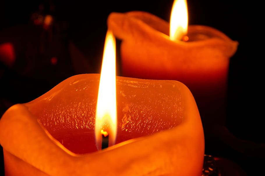 orange candle, Advent, Candle, Advent Wreath, advent, candle, meditative, christmas, flame, orange, candle flame