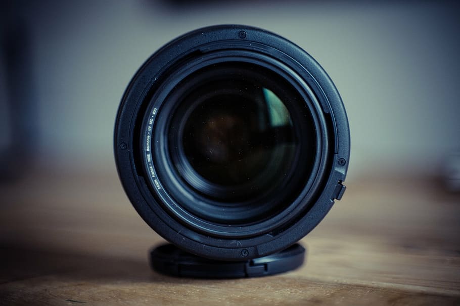 lente de câmera preta, digital, câmera, moderna, fotografia, câmera fotográfica, câmera rangefinder, lente, espelhamento, reflexão