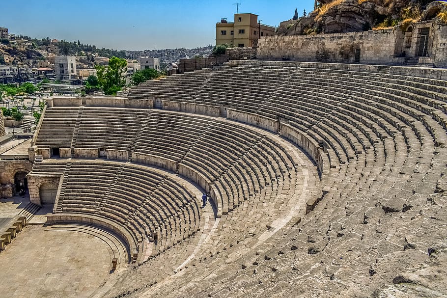 roman theatre, 2nd century, landmark, architecture, travel, city, historic, tourism, famous, monument