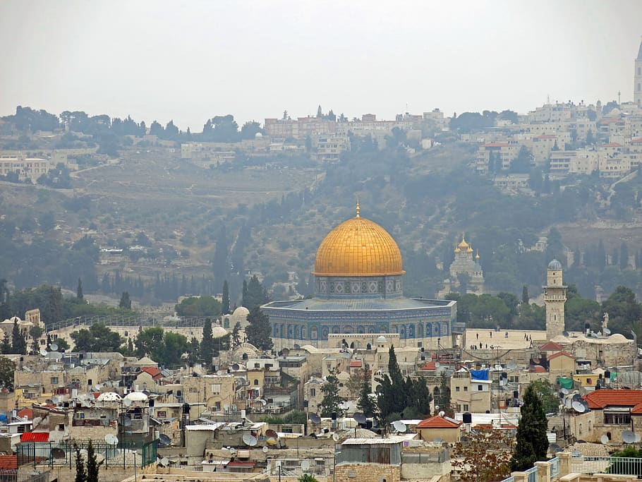 Jerusalén, cúpula de la roca, exterior del edificio, arquitectura, estructura construida, ciudad, religión, edificio, cúpula, lugar de culto