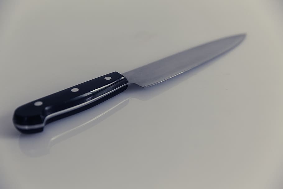 knife, cut, kitchen, sharp, tool, blade, metal, hygiene, eat, cut meat