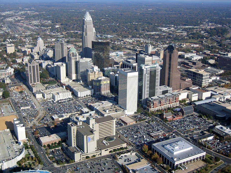 cityscape view, charlotte, north, carolina, Cityscape, view, Charlotte, North Carolina, buildings, city, downtown