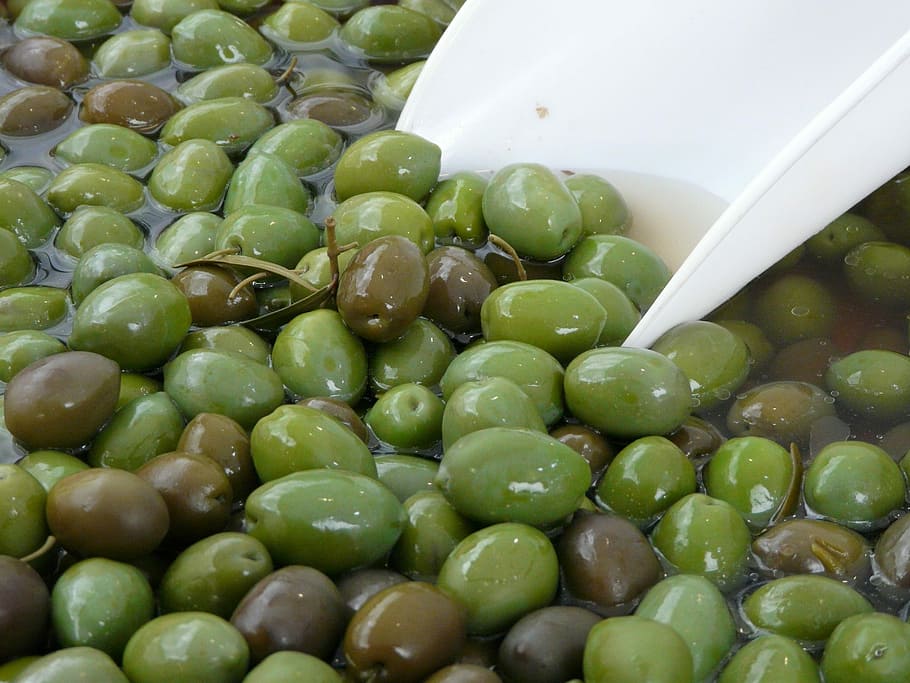 Olive, Green, Green, Olives, olive, green, olives, food and drink, green color, food, freshness, abundance