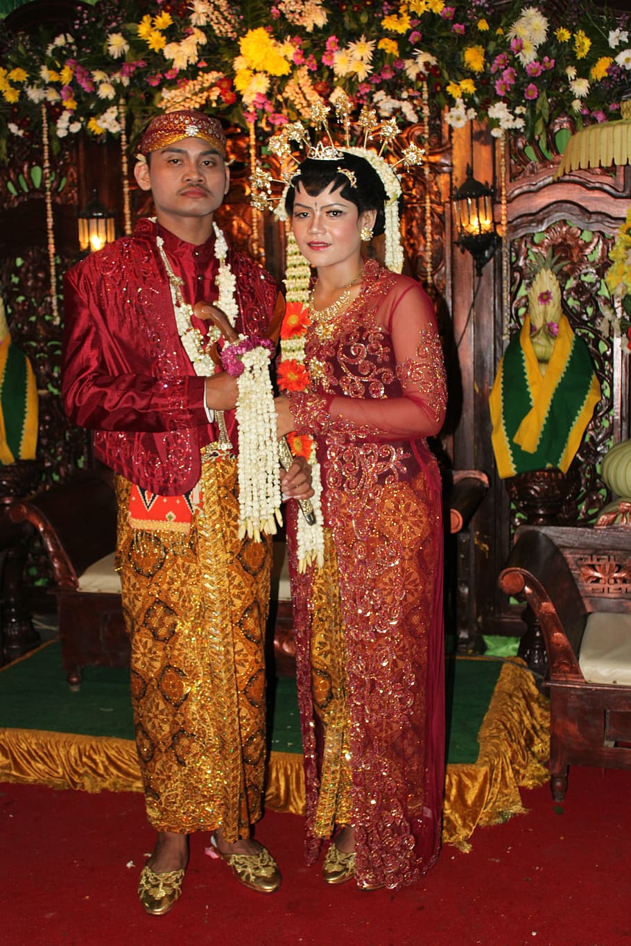 wedding, traditional javanese, tradition, batik, culture, clothing, young adult, young women, indoors, women