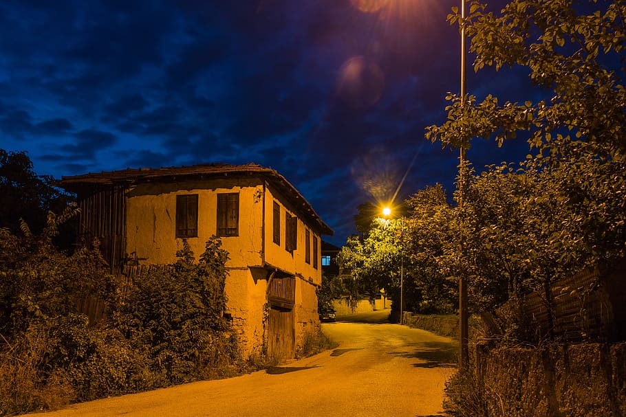 safranbolu, mounts, night, levied smelly streets, date, old house, building, city, window, travel