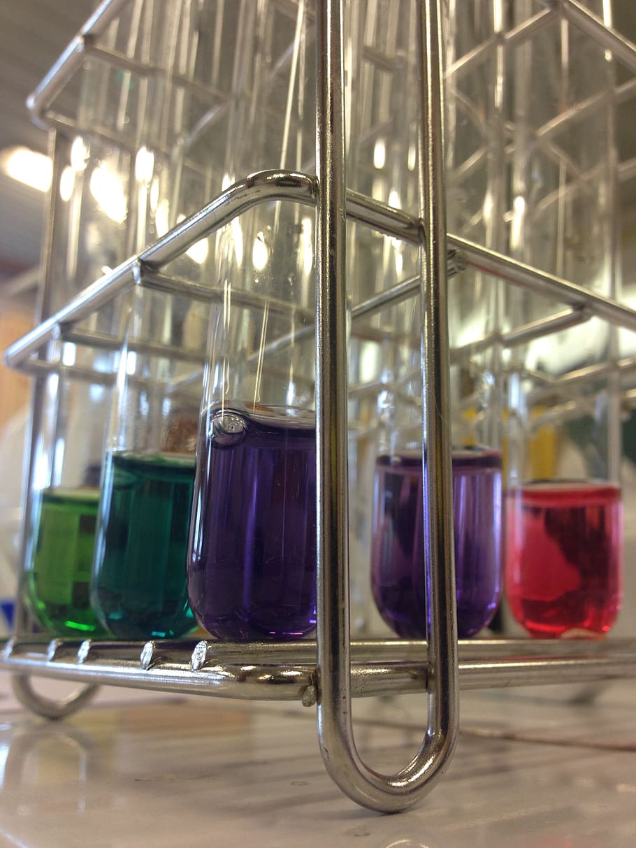 química, colores, tubo, biología, equipo, experimento, vidrio, laboratorio, líquido, científico
