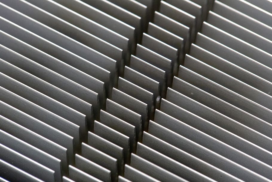 abstract, Aluminum, pattern, fins, silver, background, element, cast, computer, grill