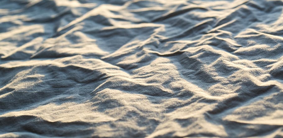 pasir putih, gelombang, abstrak, sprei, kain, katun, selimut, putih, tekstur, tekstil