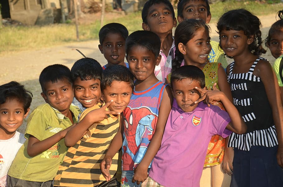 Crianças, Sri Lanka, pessoas, criança, Ásia, Índia, asiático Etnia, grupo de pessoas, cultura indígena, ao ar livre