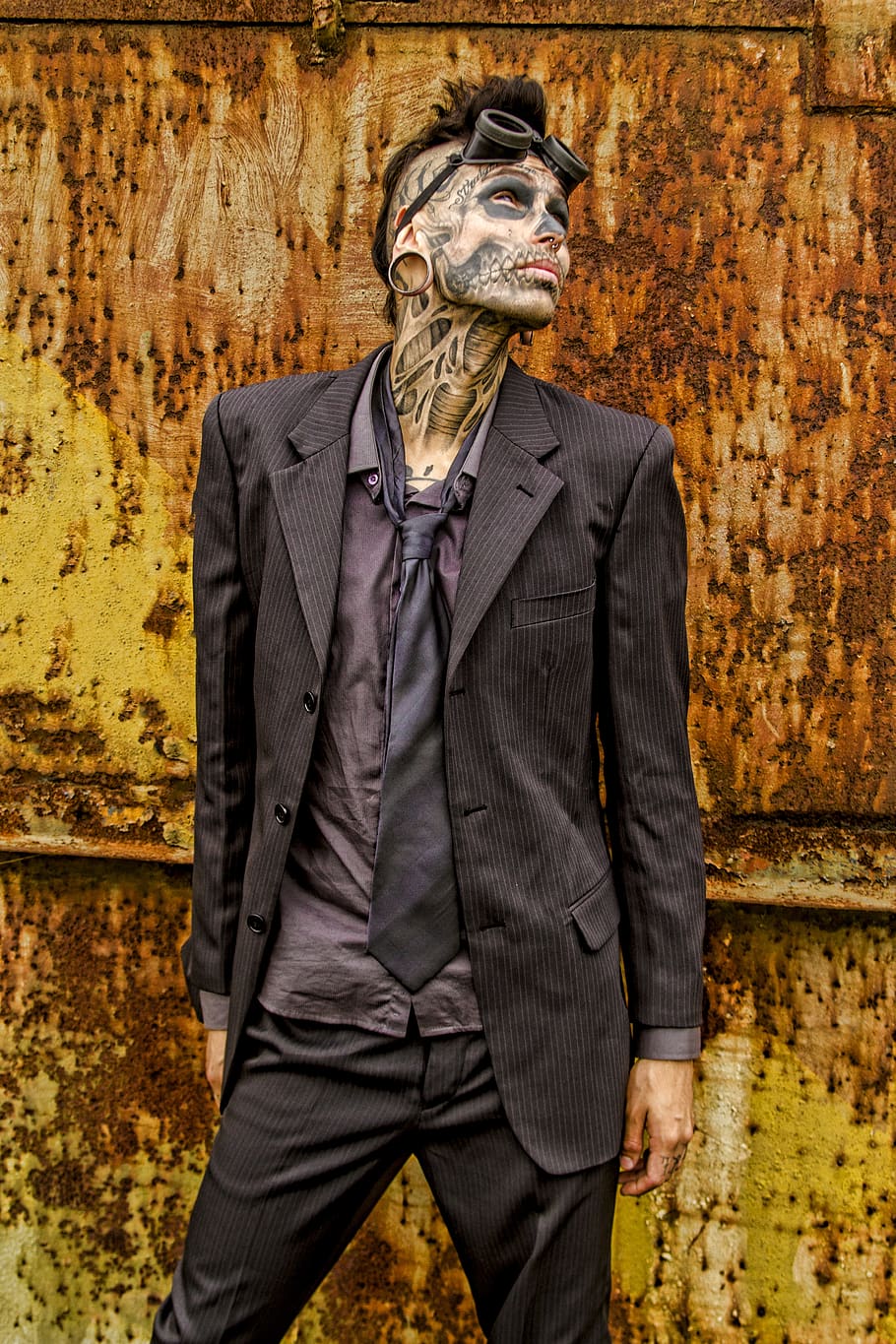 tattoo, modified, ink, zombie boy, tattooagem, male model, book photo, model fashion alternative, underground, males