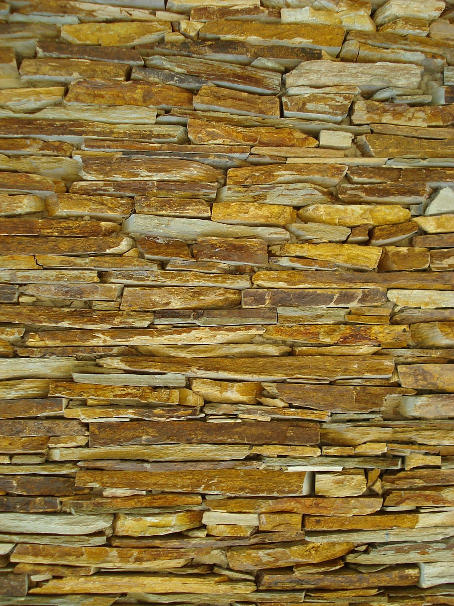 stone wall, slate, stone texture, brown, rock, stones, brick, backgrounds, pattern, wall - Building Feature