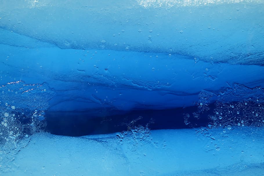 azul, corpo, água, oceano, sob a água, geleira, congelado, ninguém, quadro completo, natureza