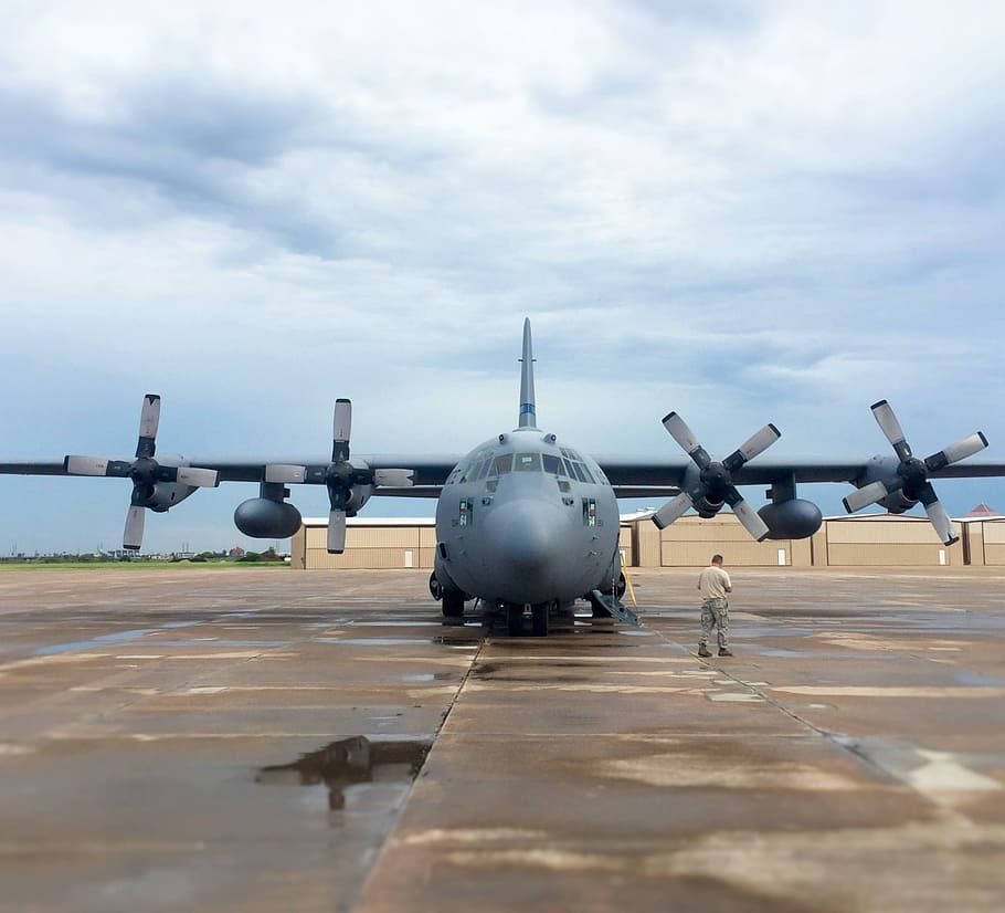c130, military, aircraft, hercules, airport, transport, airforce, airplane, transportation, turboprop