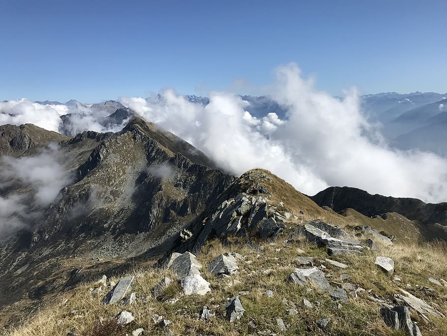 panorama de marmontana, rota alpina, alpes, alpino, aventura, andar, céu, tops, excursões, caminhadas