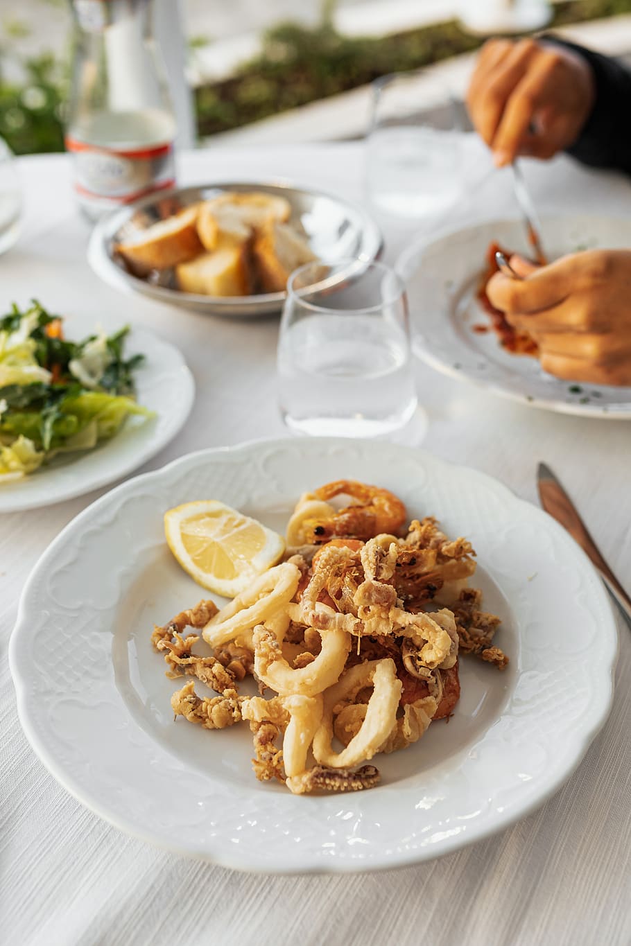 comida, frutos do mar, Itália, sorrento, Delicioso, Italiano, Amalfi, costa, comida e bebida, mesa