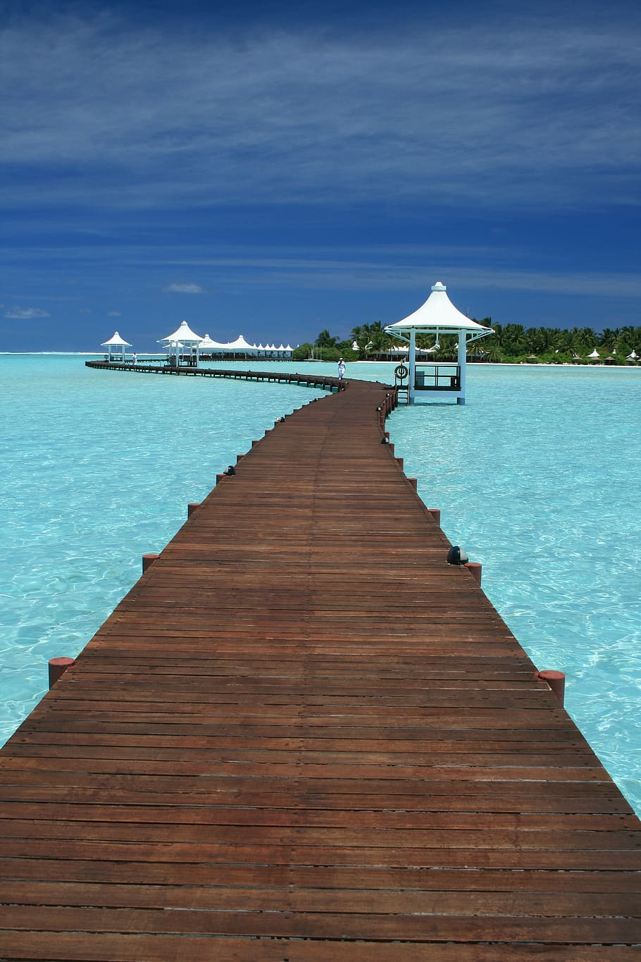 Maldives Ocean Dock, gráfico, fondo de pantalla, Maldivas, viajes, Océano Índico, océano, playa, tropical, agua