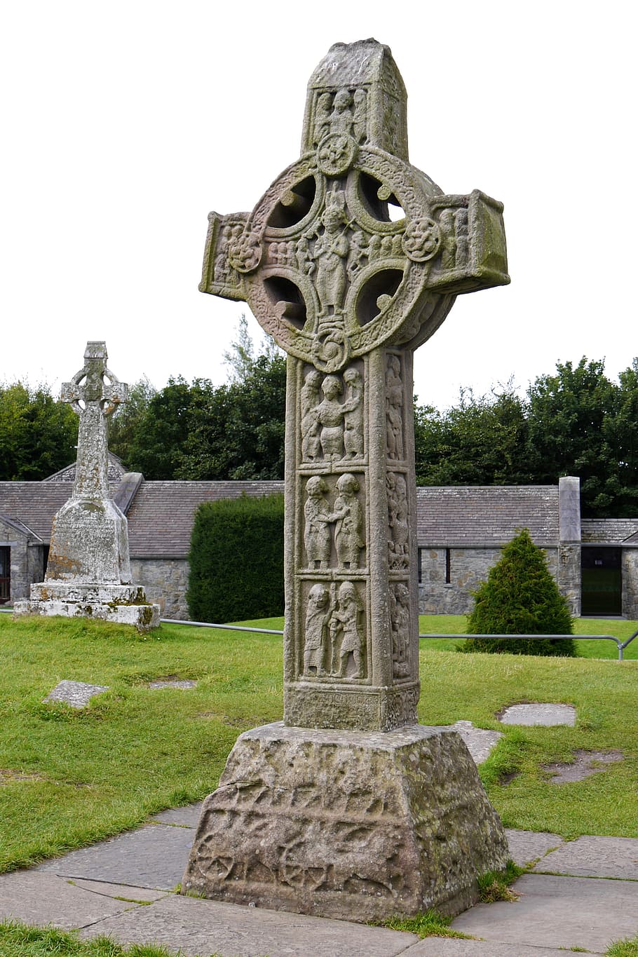아일랜드, 클론 맥 노이즈, 십자가, 켈트 십자가, 믿음, 종교, 영성, 건축물, 식물, 건축 된 구조