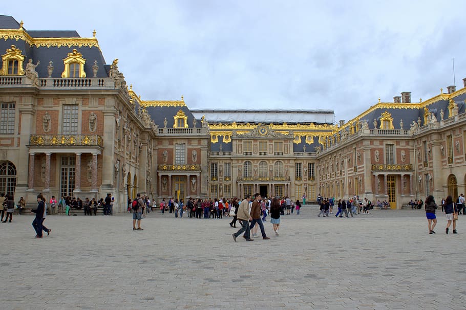 paris, france, versailles, palace, monument, architecture, landmark, building, historical, beautiful