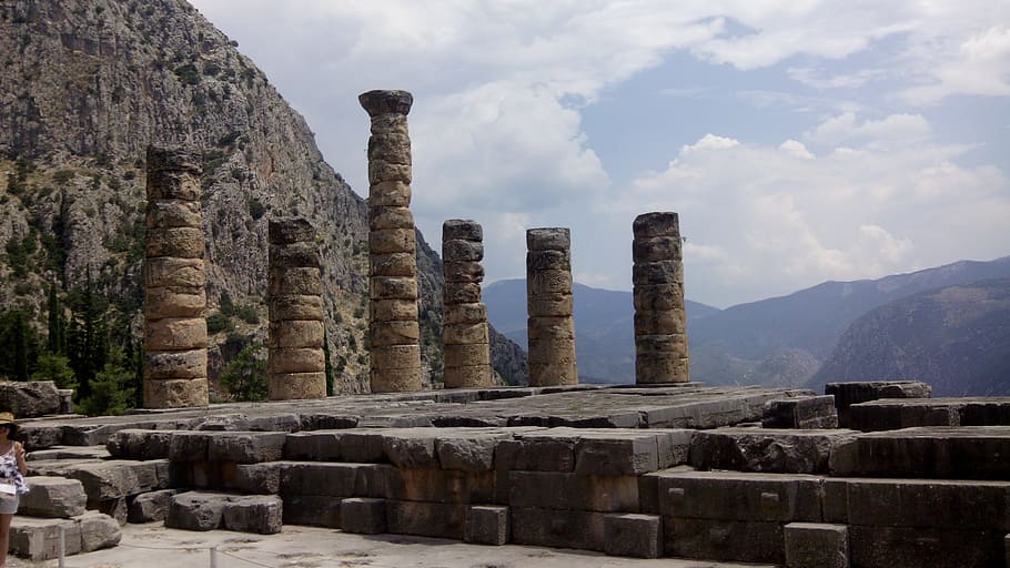 Ruinas, Oracle, delfos, historia, ruina antigua, antigua, sin gente, día, religión, pasado