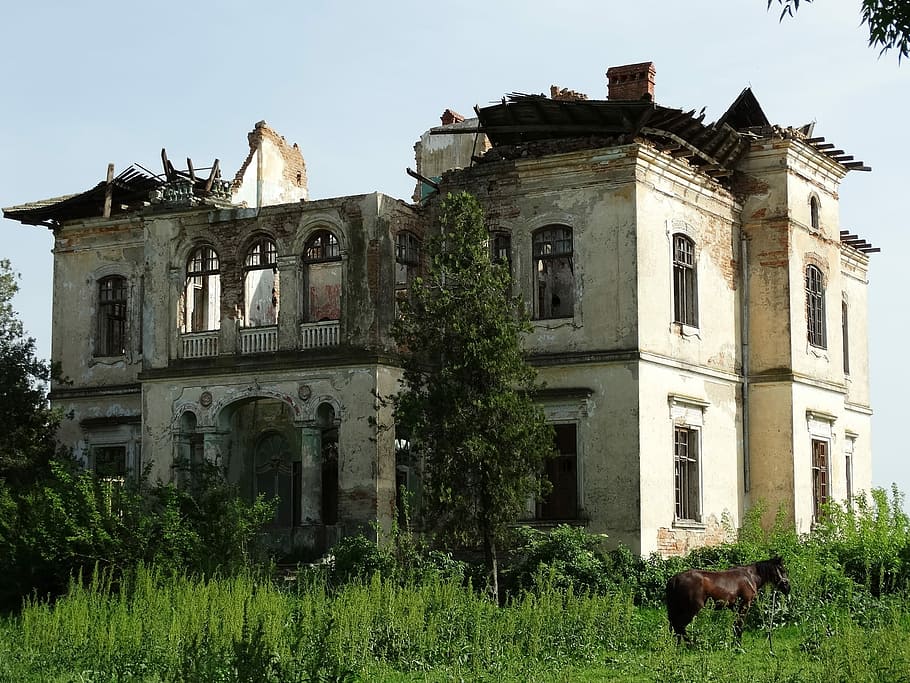 Mansion, Nada, Old, Ruin, Degraded, g, abandoned, building exterior, outdoors, architecture