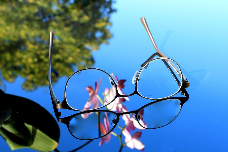 selective, focus photography, eyeglasses, reflection, glasses, see, lenses, see sharp, clearer view, eye glasses