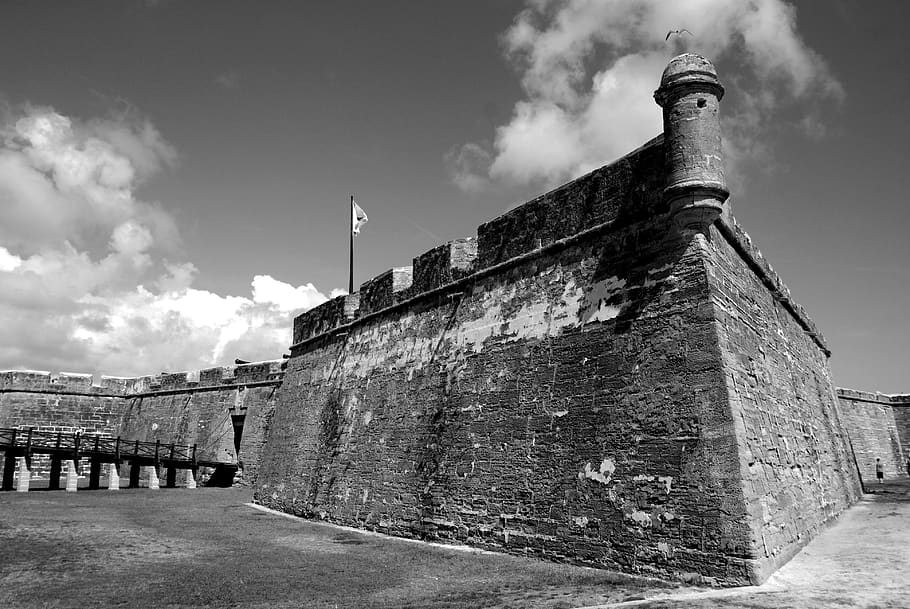 Castillo de San Marcos, histórico, fortaleza, San Agustín, Florida, cultura española, antiguo, defensa, turismo, antigüedades