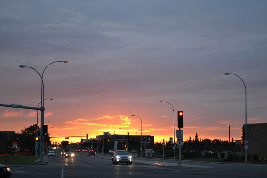 kingsway, mall, sunet, clouds, cloudy, sky, blue, grey, sunset, summer