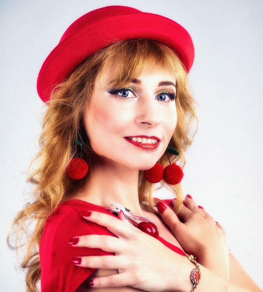 fashion model, fashion, feyshn, style, bright, makeup, visage, makeup artist, red, red clothes