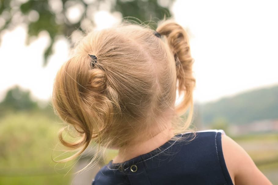 nature, green, people, kids, child, girl, toddler, hair, one person, headshot