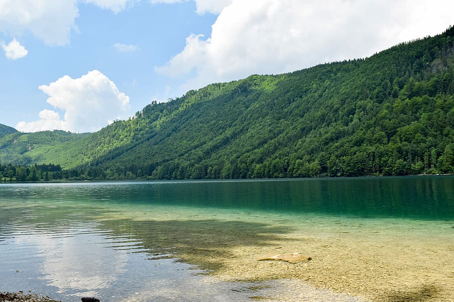 Lake, Hiking, Clear, Water, Mountains, clear water, hike, idyllic, alpine, nature