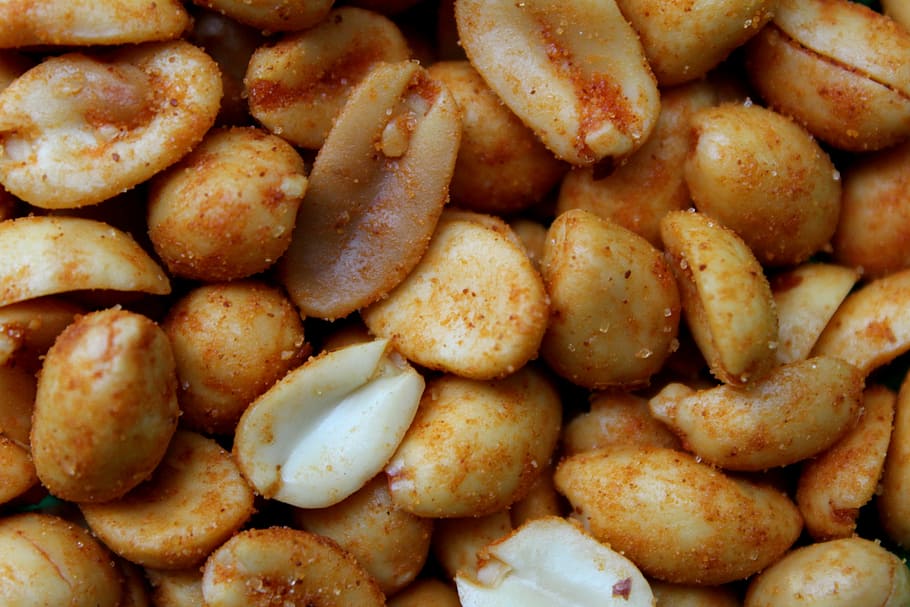 peanuts, spicy nuts, crispy, spicy, salt, cooked, nut, food, snack, fried
