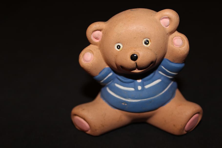Urso, Figura, Animal, Imagem, engraçado, figura de barro, brinquedo, fofo, boneca, urso de pelúcia
