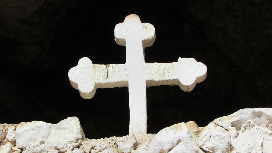 Chipre, Paralimni, Caverna, ayii saranta, capela, cruz, religião, ortodoxo, cristianismo, cruz Forma