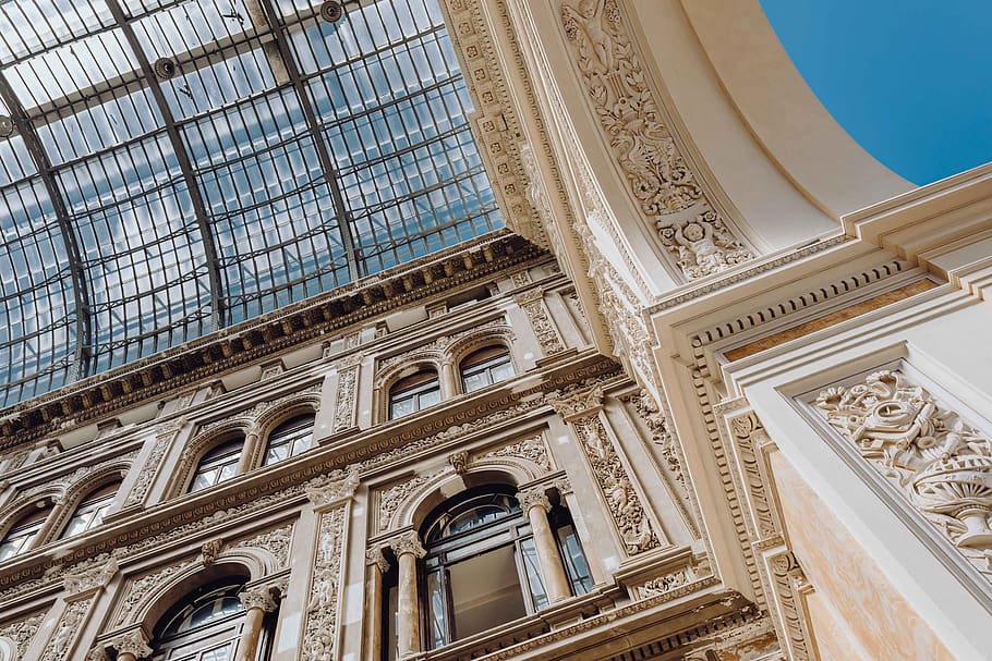 Italia, Napoli, Europa, ciudad, viaje, Nápoles, arquitectura, estructura construida, vista de ángulo bajo, exterior del edificio