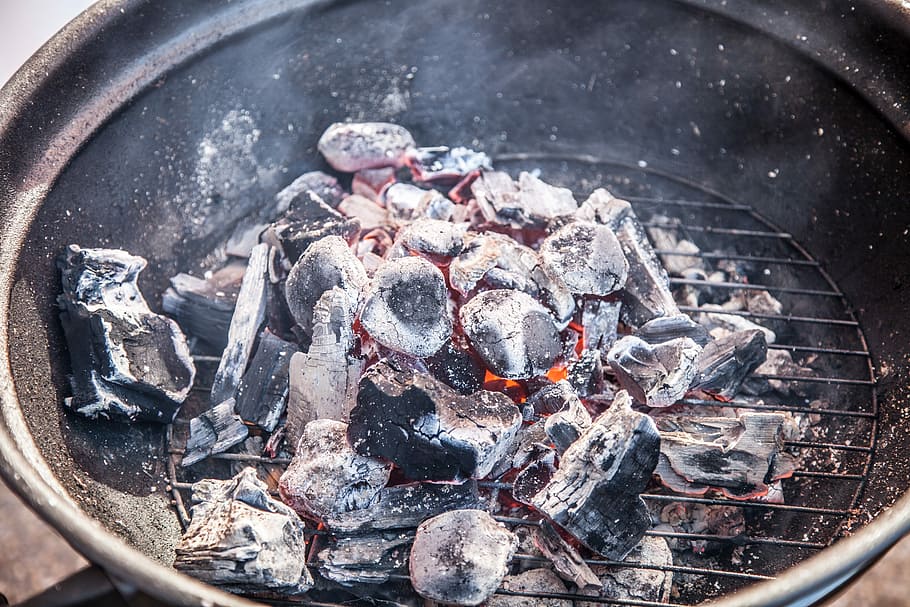 Grill, Charcoal, Grilling, Barbecue, on grilling, embers, hot, carbon, fire, heat