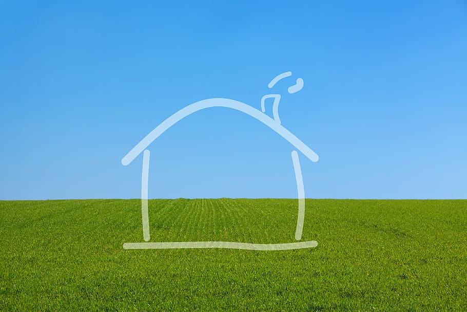 grassland, house overlay, daytime, house, project, grass, sky, mortgage, property, building