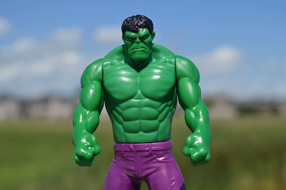 incrível, super-herói, verde, homem, masculino, zangado, incrível hulk, herói, poder, muscular