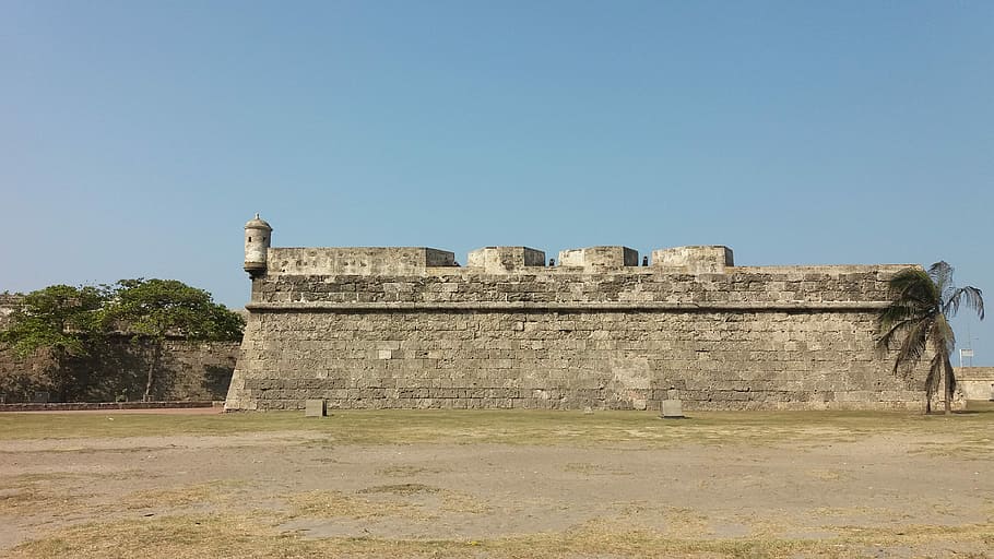 Wall, Cartagena, Indian, architecture, castle, history, building exterior, travel destinations, fort, the past