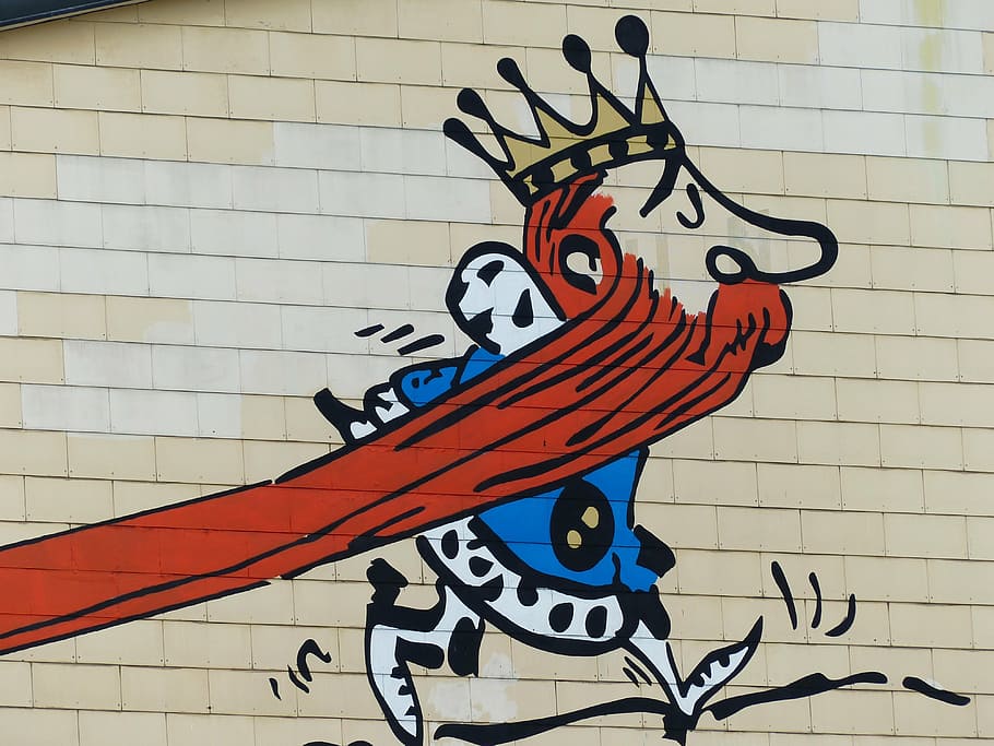 rei, vestindo, esboço de desenho animado de coroa, bar, vermelho, coroa, figura, pintado, royal, família nobre