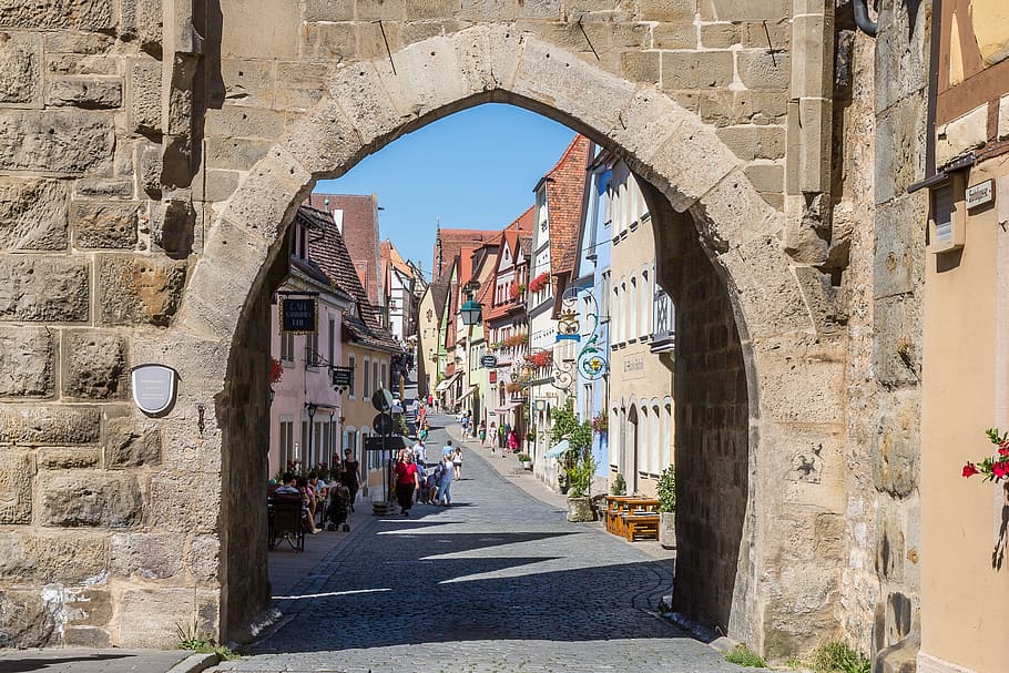 sieberstor, Rothenburg, Deaf, rothenburg of the deaf, middle ages, truss, old town, architecture, arch, built structure