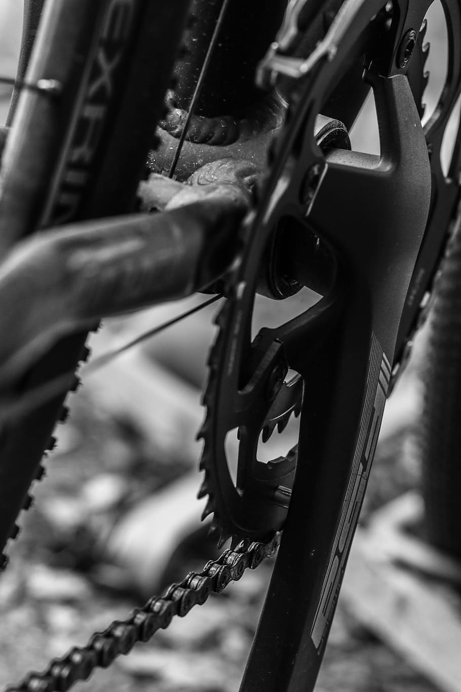 bike, part, macro, bicycle, cycle, metal, focus on foreground, chain, close-up, mode of transportation