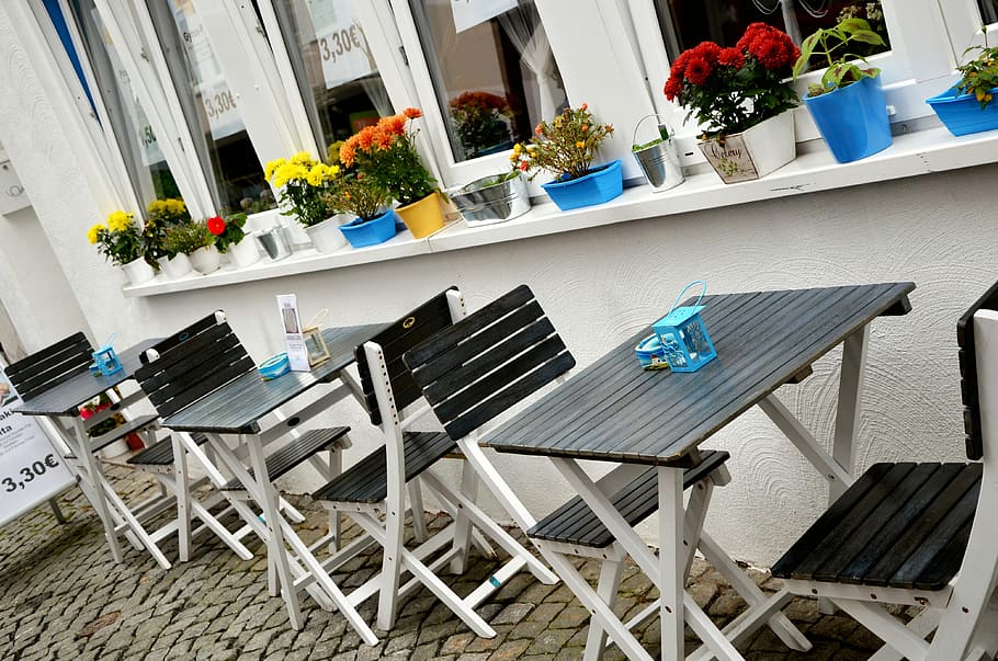 Street Cafe, Gastronomy, Restaurant, chairs, local, seat, outside catering, dining tables, chair, table