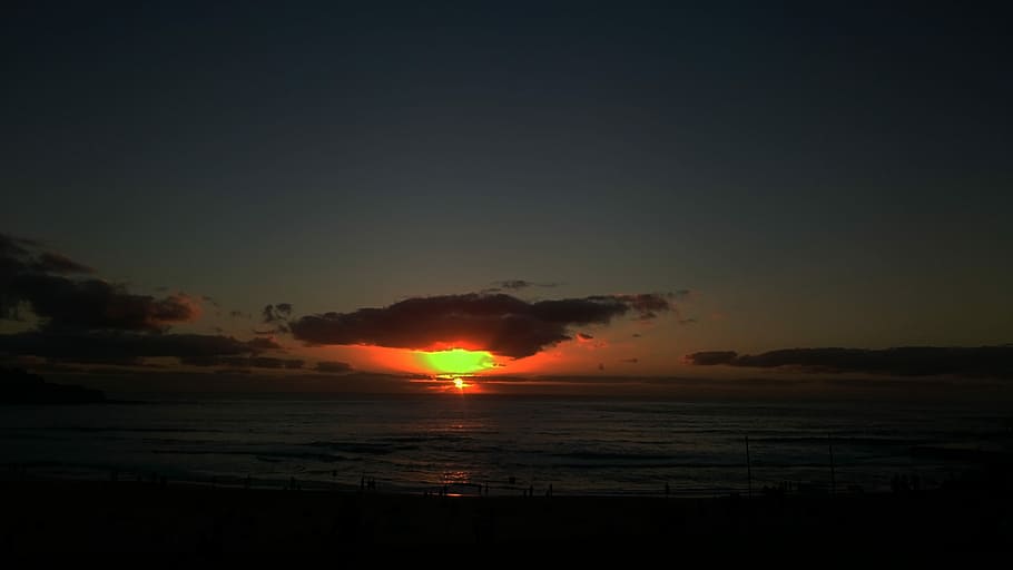 Bondi Beach, Sunrise, Sun, Ocean, beach, coast, sea, bondi, living, new year day