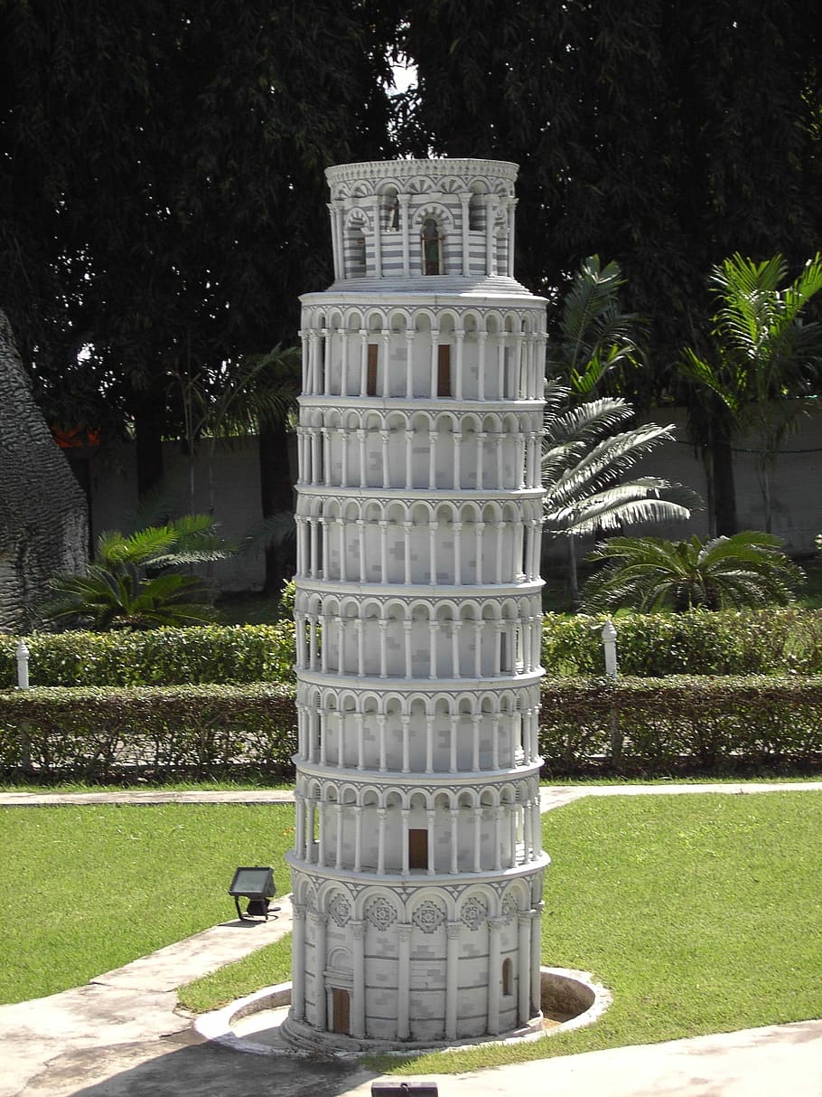 Tower, Askew, Mini, Thailand, mini thailand, pisa, leaning tower, building, worth a visit, places of interest
