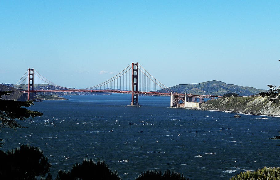 golden gate bridge, san francisco, bay area, usa, america, bridge, suspension bridge, water, architecture, transportation